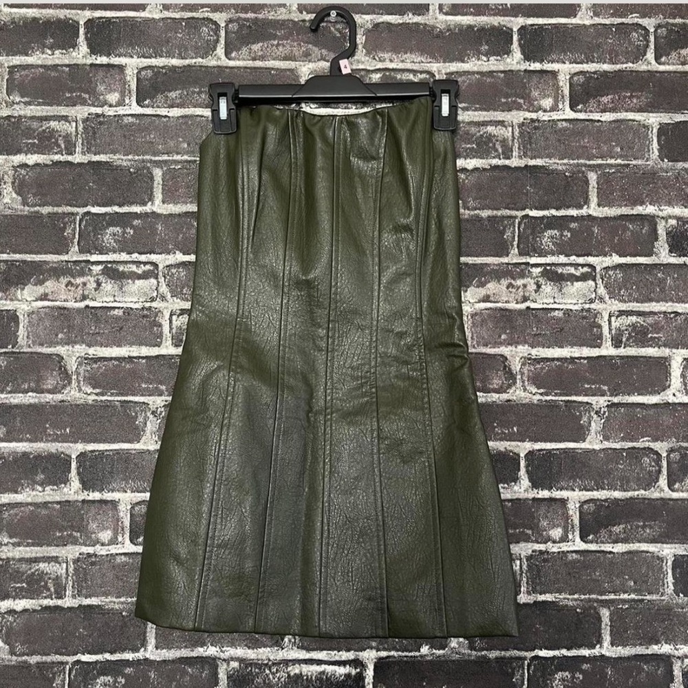 Tiger Mist Faux Leather Mini Dress